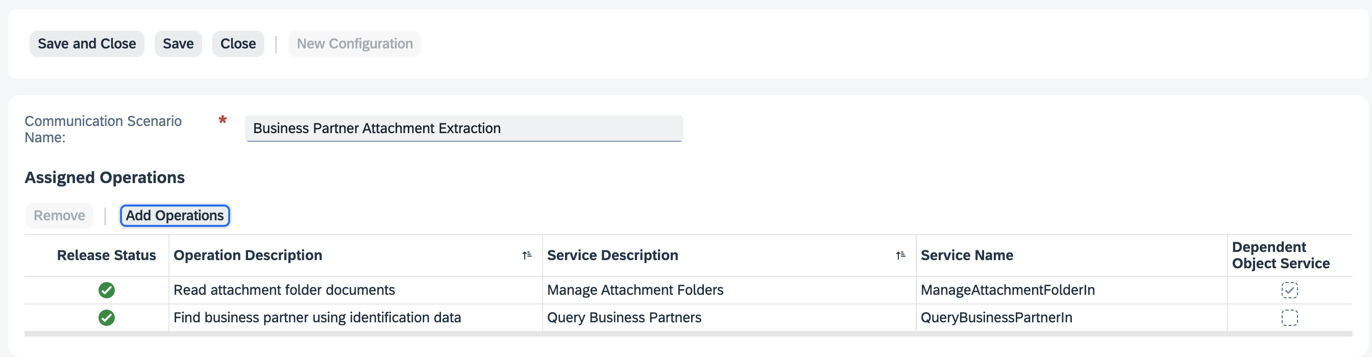 Business Partner Extract Communication Scenario Step 1