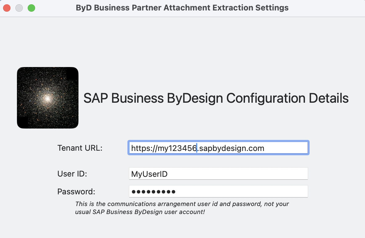 Business Partner Extract System Connection Details