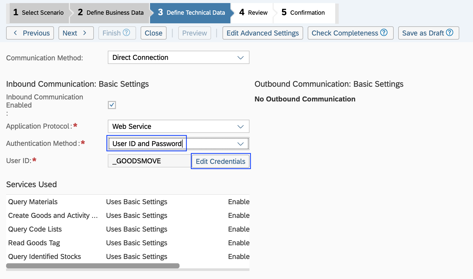 SAP Business ByDesign Communication Arrangement #3