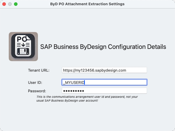 Purchase Order Extract Configuration Details