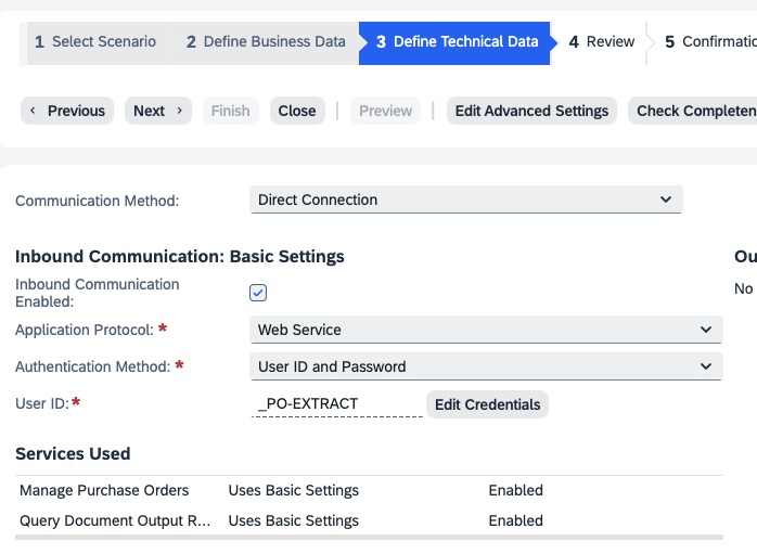 Purchase Order Extraction Communications Arrangement 3