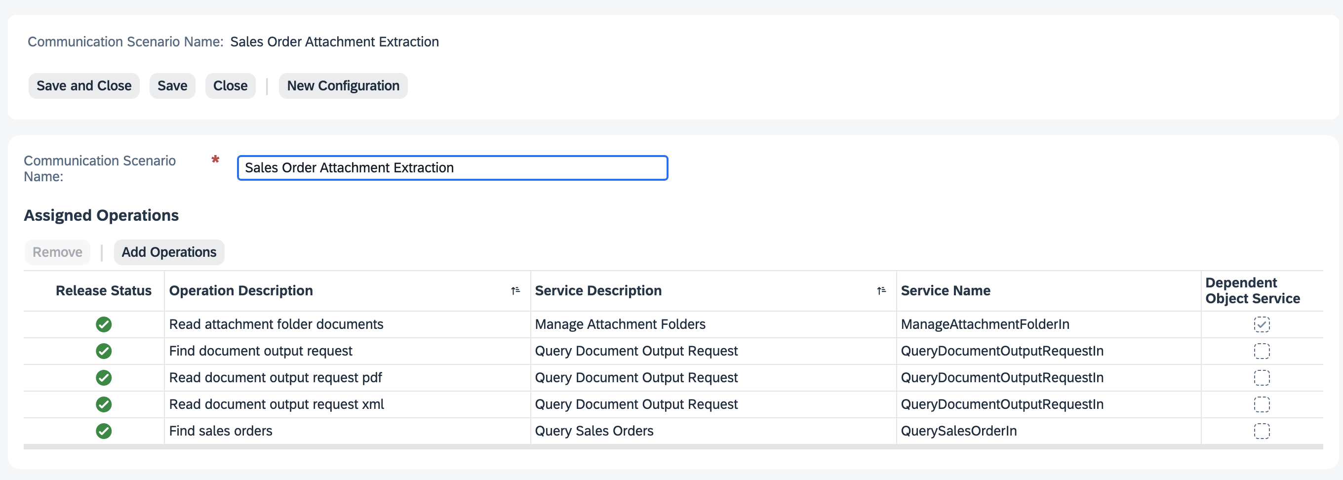 Sales Order Extraction Communication Scenario 1