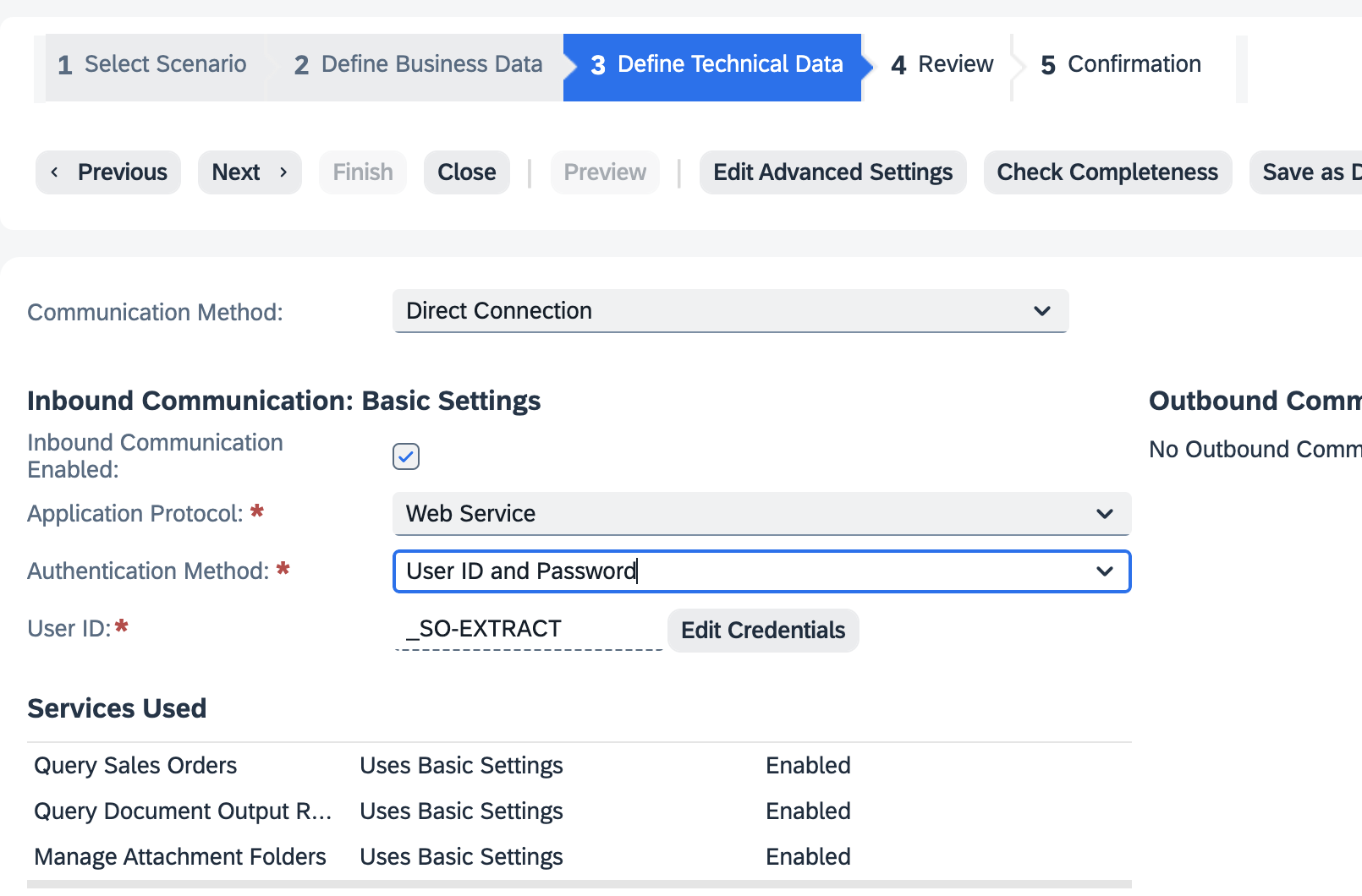 Sales Order Extraction Communications Arrangement 3