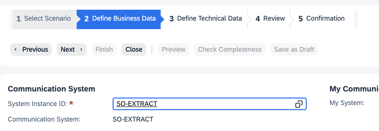 Sales Order Extraction Communications Arrangement 2