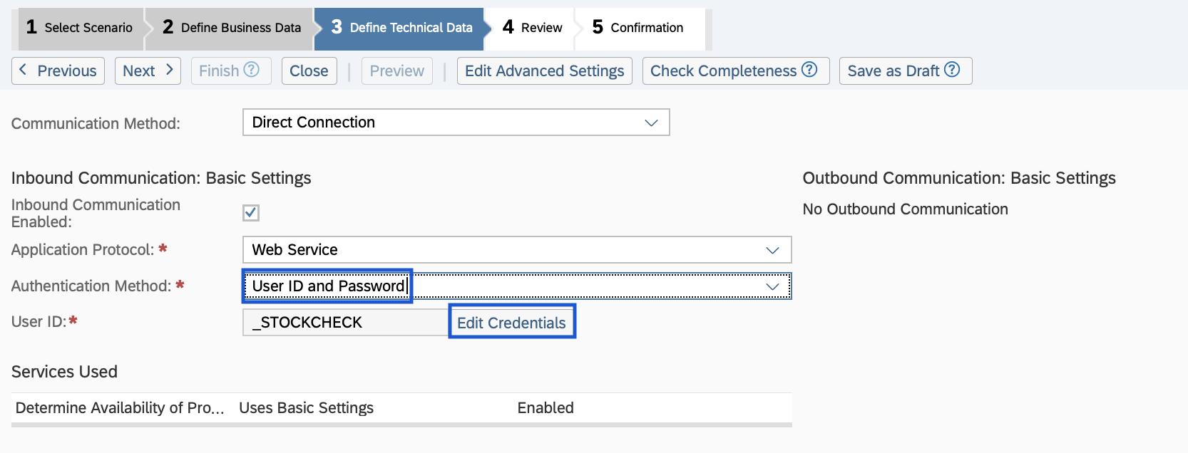 SAP Business ByDesign Communication Arrangement #3