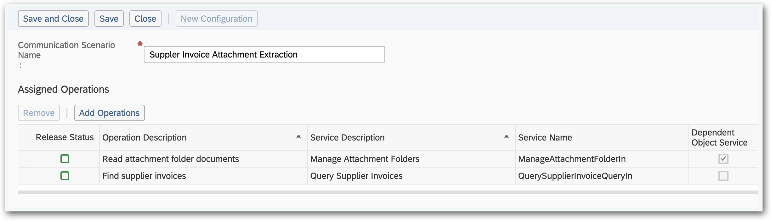 Supplier Invoice Extract Communication Scenario 1