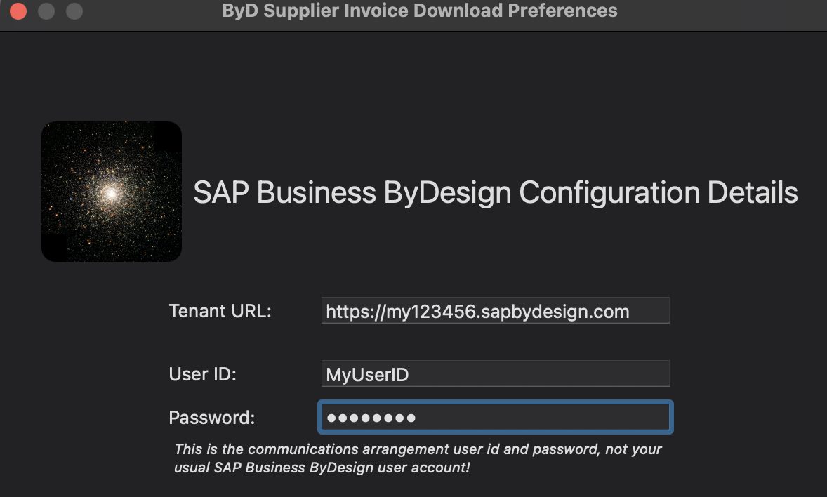 Supplier Invoice Extract System Connection Details